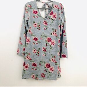 Francesca’s Alya Floral Print Knit Dress L